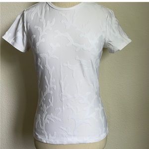 J. McLaughlin textured coral reef stretch top